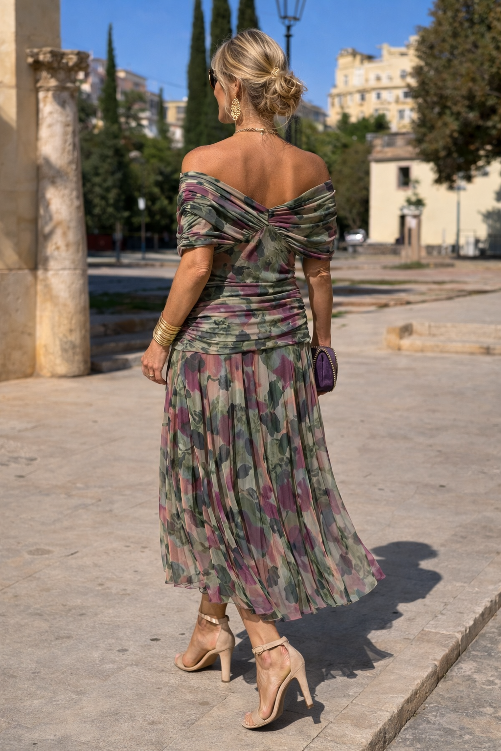 Margarida - Vestido longo decote em V