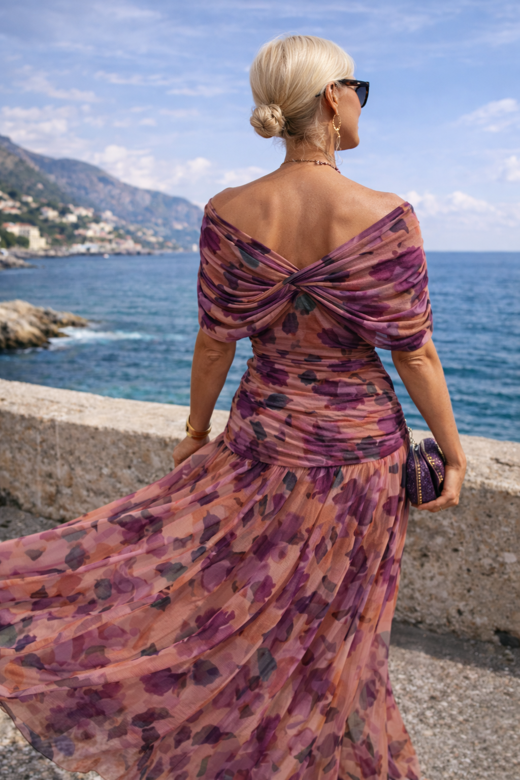 Margarida - Vestido longo decote em V