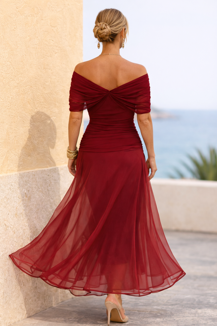 Margarida - Vestido longo decote em V