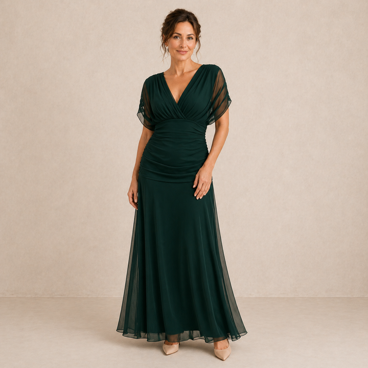Margarida - Vestido longo decote em V